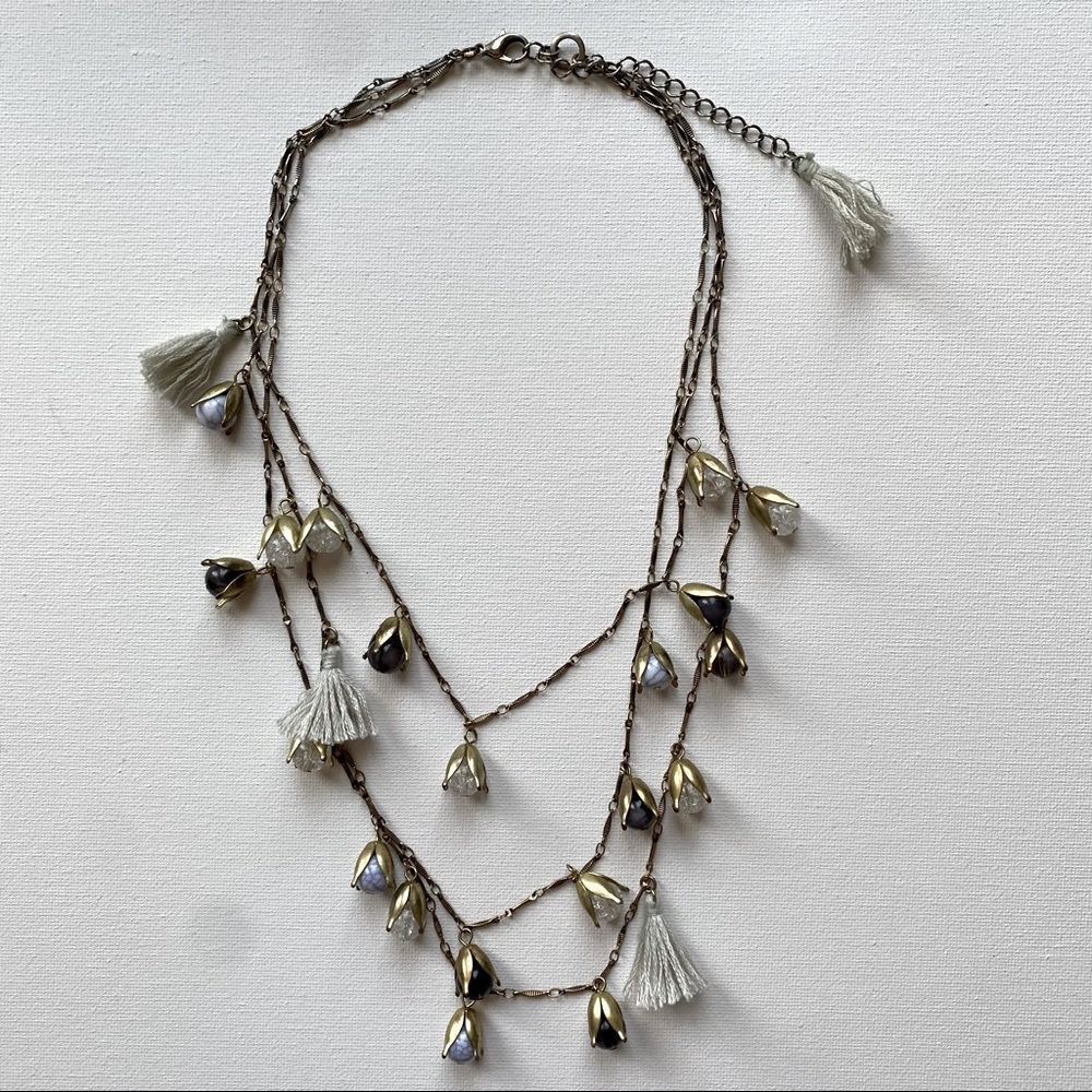 ANTHROPOLOGIE Teardrop Charm Necklace